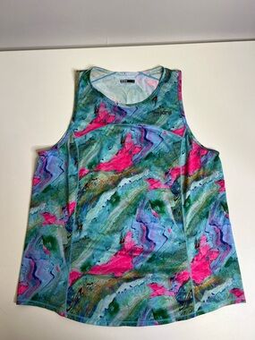 Janji Run All Day Tank Top Women's Terraform Infrared - Size Large